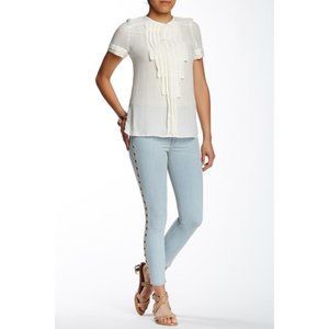 AG Lattice Powder Blue Light Wash Jeans